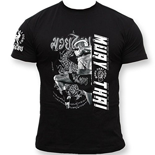 Dirty Ray Artes Marciales MMA Muay Thai camiseta hombre T-shirt K71C (M)