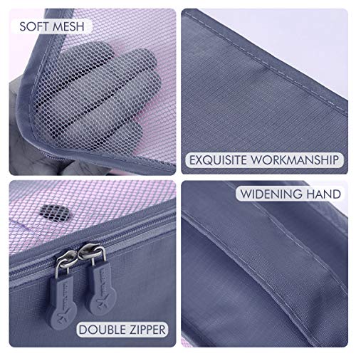 DoGeek- 7 en 1 Set de Organizador de Equipaje Viaje con Bolsa de Zapato,Impermeable Organizador de Maleta Bolsa para Ropa Sucia de Viaje, Material Nylon