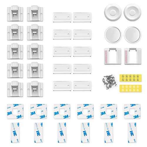 Dokon Cerraduras Magnéticas de Seguridad para Niños (10 cerraduras + 2 llaves) Bloqueo de Seguridad para Bebés, Cierres de seguridad Para Cajones Armarios, Sin Tornillos o Perforación