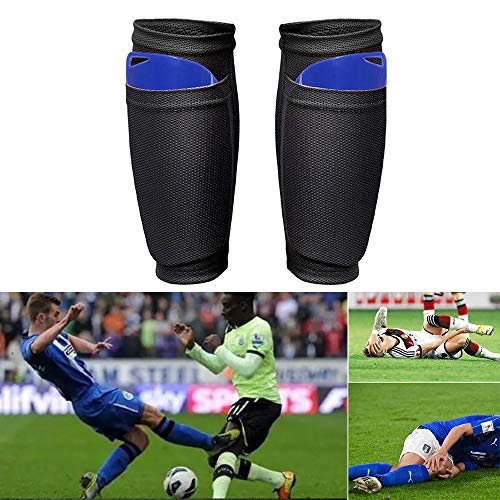 Dokpav Polainas + Canilleras Plastico Fútbol Espinilleras Calcetines Medias elásticas Shin Pad Calcetines manga protectora Niño Juventud adulta Partido de futbol