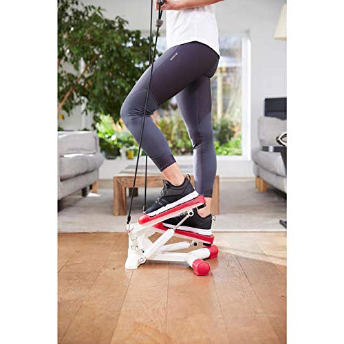 Domyos Mini Stepper Gym Ejercicio Pierna Muslo Tonificación Entrenamiento Fitness Escalera Brazo Cordón Entrenamiento Máquina De Entrenamiento De La Cuerda De Color Marfil Rosa