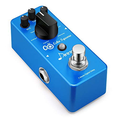 Donner Echo Square Digital Delay Pedal Guitarra, 7 Modos Pedal de Efectos True bypass para Guitarra