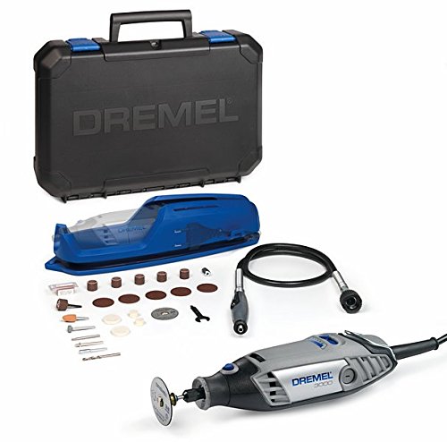 Dremel 3000-1/25 EZ - Multiherramienta con eje flexible (130 W, 1 complemento, 25 accesorios) + Dremel Workstation - Centro de trabajo para Dremel