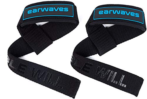 Earwaves ® X-Raisers Straps - Correas de Levantamiento para Halterofilia con protección de Neopreno y Gel para Las muñecas