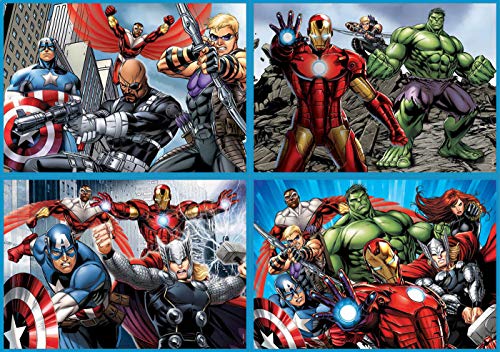 Educa - Multi 4 Puzzles Junior, puzzle infantil Avengers de 50,80,100 y 150 piezas, a partir de 5 años (16331)