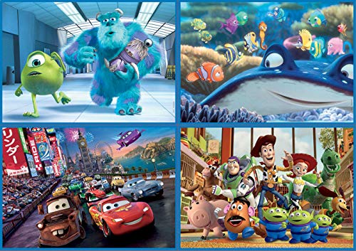 Educa - Multi 4 Puzzles Junior, puzzle infantil Pixar: Buscando a Nemo, Monster Inc, Cars y Toy Story de 50,80,100 y 150 piezas, a partir de 5 años (15615)