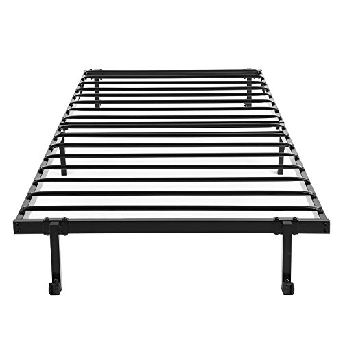 Eggree Marco de Cama Individual Cama Plegable Cama de Invitados Base de Cama de Metal con Ruedas extraíbles 190 x 90 cm Negro