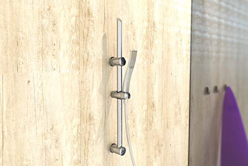 EISL DXZ-08 Signo - Barra de pared con soporte de pared (70 cm, acero inoxidable cromado)