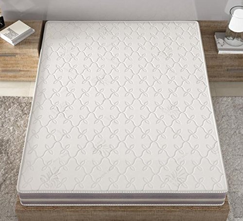 elalmacendelcolchon Colchón viscoelástico Modelo Premium, 105 x 190 x 20cm - Todas Las Medidas, Blanco y Lila