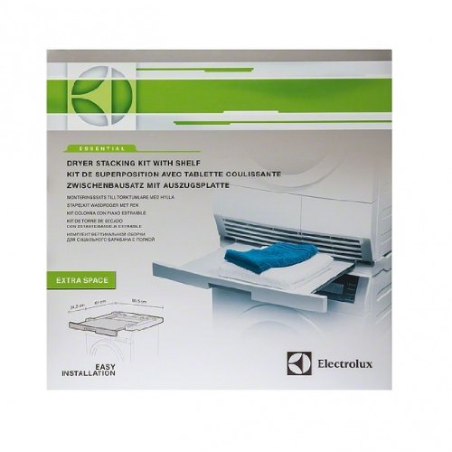 Electrolux Essential Kit 9029792885 apilamiento con la tableta kit desmontable apta para lavadoras y secadoras con profundidades entre 60 cm 54 comporesa