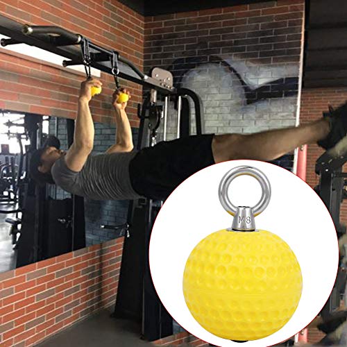 Escalada Pull Up Power Ball, Amarillo Pull Up Arm Training Training Ball Colgante, Acero inoxidable 304 Escalada Bola de cañón de entrenamiento sólido,Gimnasio Ejercicio Home Fitness Chin Up Equipment