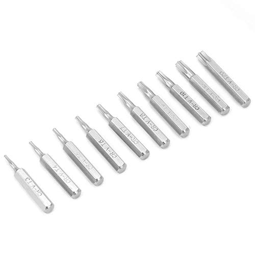 【Especial de Año Nuevo 2021】Puntas de destornillador Pentalobe, 10PCS 4mm T3 / T4 / T5 / T6 / T7 / T8 / T9 / T10 / T15 / T20 Vástago Juego de puntas de destornillador Pentalobe Herramientas de reparac