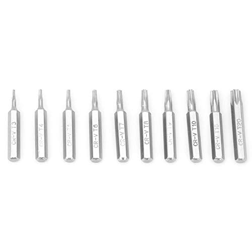 【Especial de Año Nuevo 2021】Puntas de destornillador Pentalobe, 10PCS 4mm T3 / T4 / T5 / T6 / T7 / T8 / T9 / T10 / T15 / T20 Vástago Juego de puntas de destornillador Pentalobe Herramientas de reparac