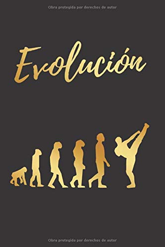 EVOLUCIÓN: CUADERNO LINEADO | DIARIO, CUADERNO DE NOTAS, APUNTES O AGENDA | REGALO CREATIVO Y ORIGINAL PARA LOS AMANTES DE LAS ARTES MARCIALES