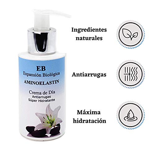 EXPANSION BIOLOGICA Crema Antiarrugas Hidratante de Día Antiedad y Antiestrías | Ingredientes Naturales Sin Parabenos y con 25 aminoácidos | Crema de Día Aminoelastin