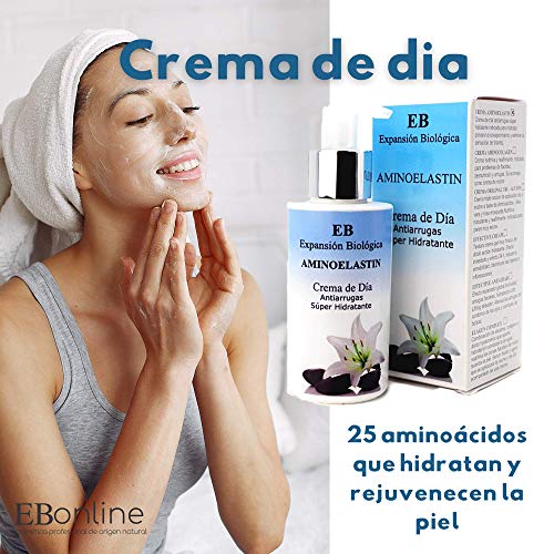 EXPANSION BIOLOGICA Crema Antiarrugas Hidratante de Día Antiedad y Antiestrías | Ingredientes Naturales Sin Parabenos y con 25 aminoácidos | Crema de Día Aminoelastin