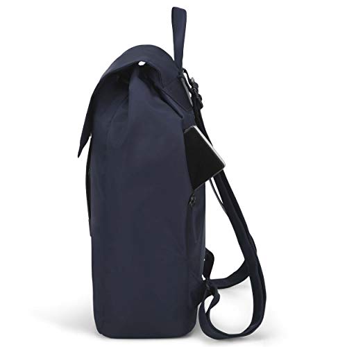 Expatrié Mochila Mujer Azul - Bolsa Clara de Elegante Nylon - Bonito Bolso para Ocio Ligero y Pequeño - Moderno Backpack para Chicas, Cierre Magnético e Impermeable