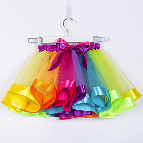 Falda del Tutu para Niña,SHOBDW Niños Regalo De Cumpleaños Fiesta De Tutú Baile Ballet Falda Niño Pequeño Disfraz De Rendimiento Falda De Baile + Arco Horquilla Conjunto 2PCS(Multicolor,10T)