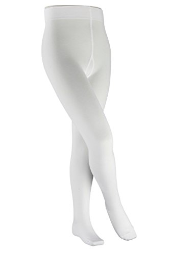 Falke - Leotardos para niña, talla 7-8 años (122/128 cm), color Blanco