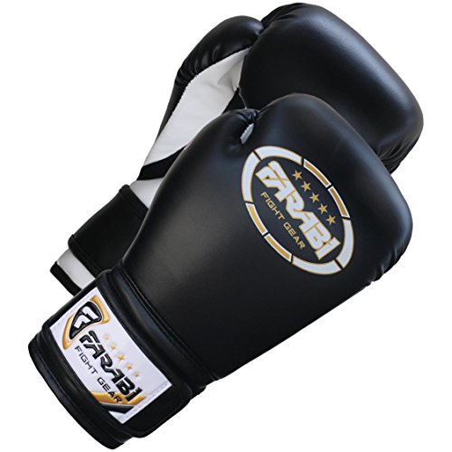 Farabi Kids Boxing Gloves Black 6-oz