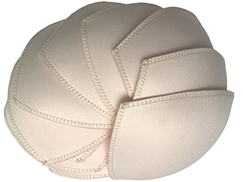 Fengyuan Paquete de 6 Pares de Almohadillas para Sujetador Deportivo o Bikini Tops de 5X5 Pulgadas (Beige)