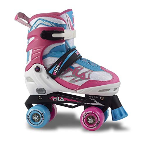 FILA SKATES Joy Patines, Juventud Unisex, Blanco/Rosa/Azul, L