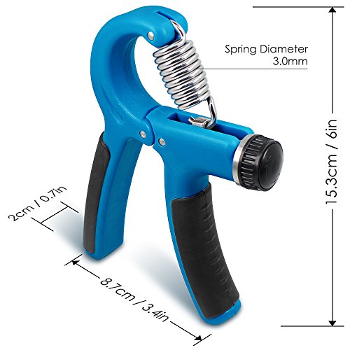 FineGood Fortalecedores de Mano, Ajustado de 20-88Lbs (10-40KG), para La Práctica de Dedos y Antebrazaos para Carrocero