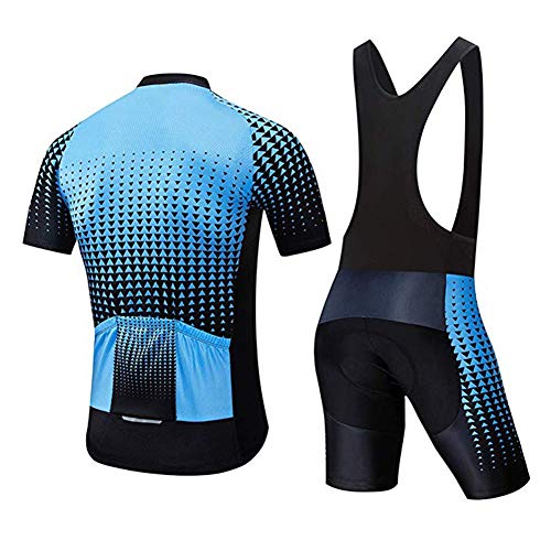 Fitsund - Conjunto de maillot de ciclismo para hombre, transpirable, talla L, color negro