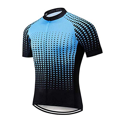 Fitsund - Conjunto de maillot de ciclismo para hombre, transpirable, talla L, color negro