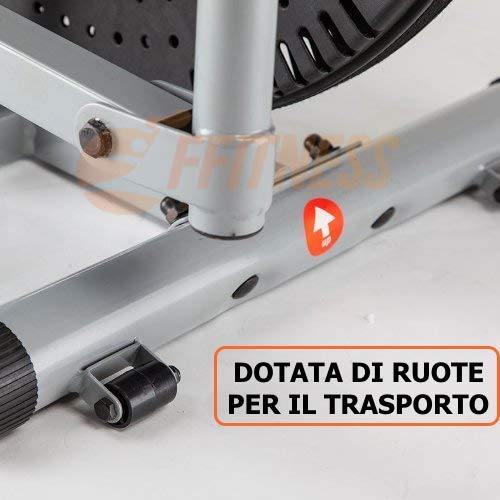 FLMDK414 - Bicicleta elíptica con volante de inercia de 5 kg - Resistencia - Correa de entrenamiento para casa estática dinámica