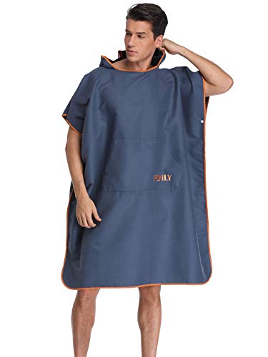 FLYILY Adulto Unisex Bata Poncho de Toalla para niños Natación Toalla Playa Surf Poncho Albornoz Robe con Capucha para Cambiarse de Ropa