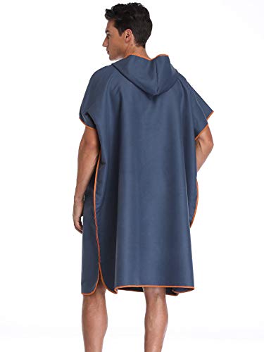 FLYILY Adulto Unisex Bata Poncho de Toalla para niños Natación Toalla Playa Surf Poncho Albornoz Robe con Capucha para Cambiarse de Ropa