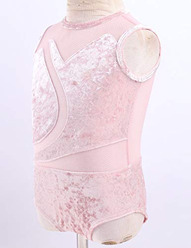 Freebily Maillot Gimnasia Ritmica Niña Maillot de Danza Ballet Leotardo Body Clásico Elástico Niñas Disfraz Bailarina Baile de Fiesta Competicón Rosa 4 Años