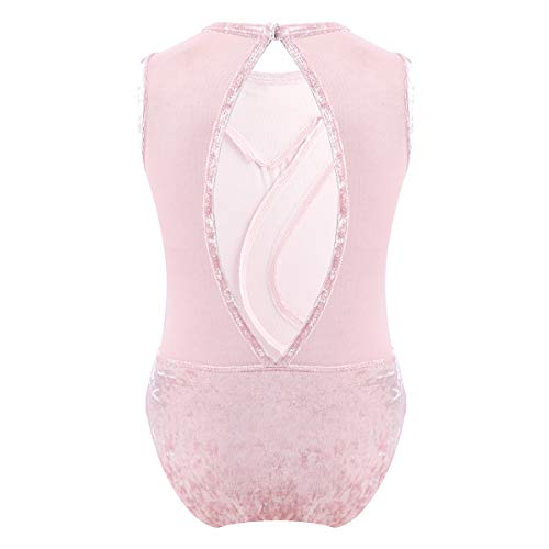 Freebily Maillot Gimnasia Ritmica Niña Maillot de Danza Ballet Leotardo Body Clásico Elástico Niñas Disfraz Bailarina Baile de Fiesta Competicón Rosa 4 Años