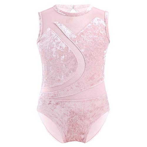 Freebily Maillot Gimnasia Ritmica Niña Maillot de Danza Ballet Leotardo Body Clásico Elástico Niñas Disfraz Bailarina Baile de Fiesta Competicón Rosa 4 Años