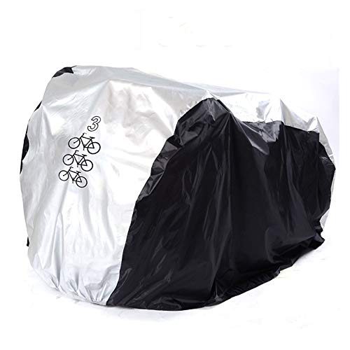 FUCNEN Cubre Bicicletas Exterior Funda para 2 3 Bicicletas 190T Funda de Bicicleta Funda Bicicletas Exterior Cubierta Protector al Aire Libre contra Lluvia Sol Polvo para Montaña Carretera Bicicletas