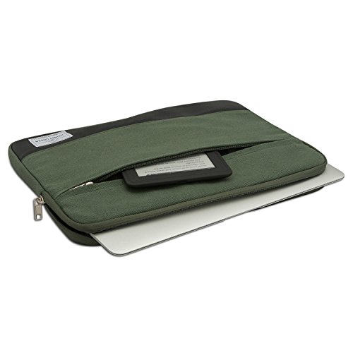 Funda MacBook Pro 13/MacBook Air (2018) Sleeve Verde - Johnny Urban de Lona Bolso para MacBook Air (2018)/Pro 13, DELL y Muchos Otros Modelos 11" 11.6" 12 Pulgadas Notebook maletín de Lona de algodón