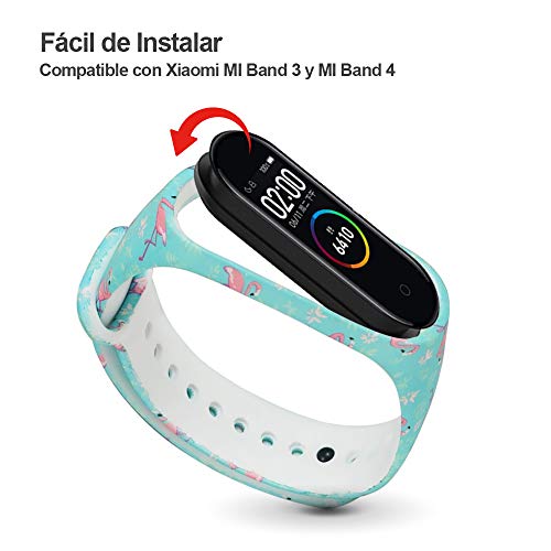 G-Color Correa Xiaomi mi band 3/4, 8 Colores, Correa de Silicona Blando, Impermeable y Ajustable, Pulsera/Banda/Brazalete de Reemplazo para Xiaomi mi band 4/3 [Compatible con Xiaomi Mi Smart Band 4]