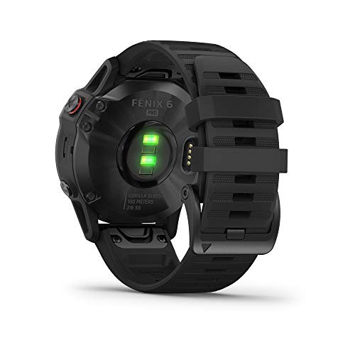 Garmin fēnix ​​6 PRO - Reloj GPS multideporte con mapas, música, frecuencia cardíaca y sensores, Negro con correa negra