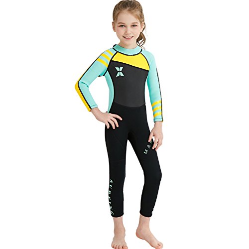 Gogokids Traje de Neopreno para Niños Niñas - Traje de Buceo de Una Pieza 2.5mm Neopreno Ropa de Natación UV 50+ Protección Solar