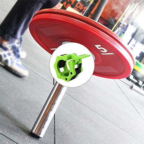 GOODGDN Barbell Barra Olímpica con Bloqueo para Fitness,Par de topes para Barra olímpica - Abrazadera para Halterofilia Crossfit con Bloqueo de 50MM，Mancuernas (1 par)