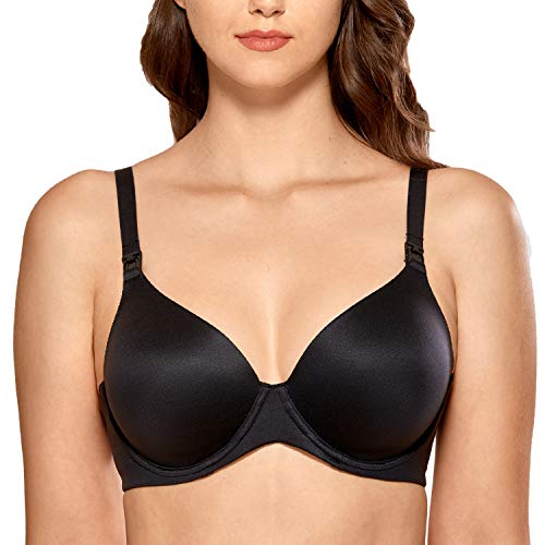 Gratlin Sujetador de Lactancia con Aros y Relleno Copa Completa Negro 95B