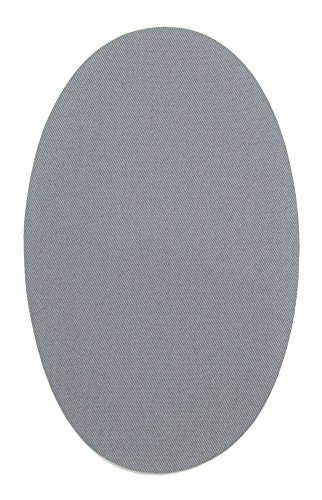 Haberdashery Online 6 rodilleras color Gris claro termoadhesivas de plancha. Coderas para proteger tu ropa y reparación de pantalones, chaquetas, jerseys, camisas. 16 x 10 cm. RP12C