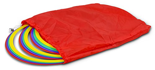 HAEST Juego de 12 Aros de Agilidad Multicolores con Bolso de Transporte