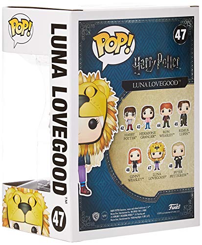 HARRY POTTER Figura de Vinilo Luna Lovegood with Lion Head, Multicolor (Funko 14944)