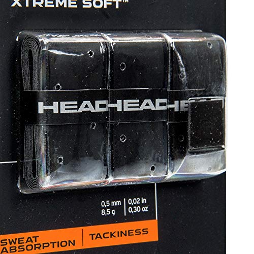 Head Xtremesoft Overgrip de Tenis, Unisex Adulto, Negro, S