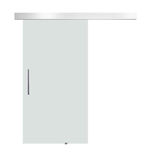 HOMCOM Puerta Corredera 102,5x205cm Puertas Correderas Satinada Deslizantes Cristal sin Obra