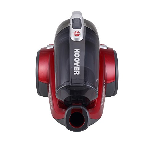 Hoover RC81 RC25 Aspirador sin bolsa, ciclónico, Cepillo pelo mascota, alfombras, suelos duros, parquet, 75dB, Filtro EPA, 800 W, 2 litros, 75 Decibelios, Plástico, Rojo metalico