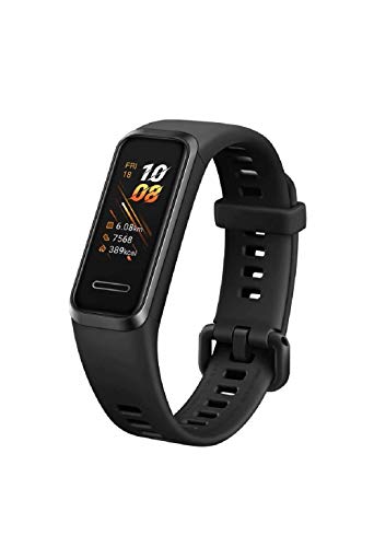 HUAWEI Band 4- Pulsera de actividad con pantalla a color TFT de 0.96 pulgadas, monitorización continua con HUAWEI TruSeen TM 3.5 24/7, monitoreo del sueño, resistencia al agua 5ATM, Graphite Black