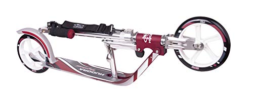 HUDORA 14764 BigWheel 205-Das Original con RX Pro Technologie-Tret-Roller klappbar-City-Scooter, Magenta / plata